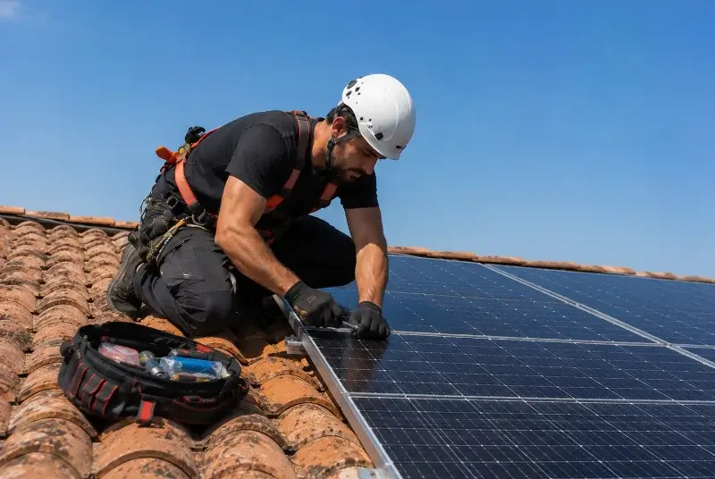 Maintenance et monitoring de panneaux solaires à Druillat