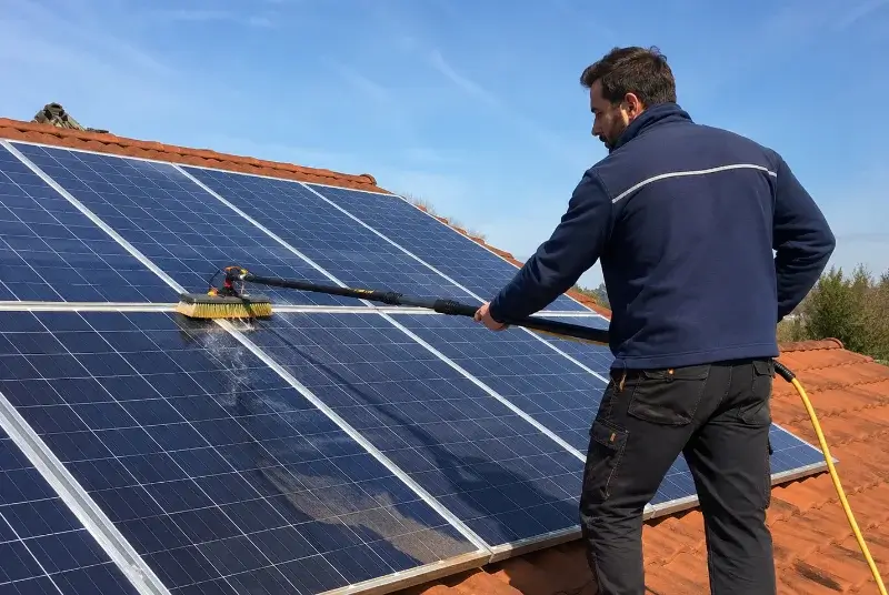 Nettoyage et entretien de panneaux solaires à Druillat